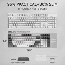 Redragon BK7114 96% 98 Keys Scissor Mechanism Slim Wireless Keyboard