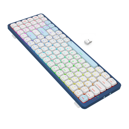 Redragon K684WB-RGB-PRO EVA PRO 3 modes connection 94 keys low profile keycap mechanical keyboard