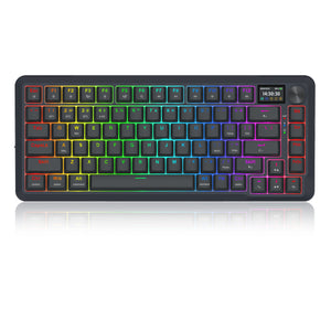 Redragon K708RGB-PRO FLEKACT LCD screen GASKET mounted 3 modes connection mechanical keyboard