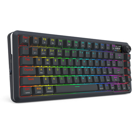 Redragon K708RGB-PRO FLEKACT LCD screen GASKET mounted 3 modes connection mechanical keyboard