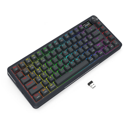 Redragon K708RGB-PRO FLEKACT LCD screen GASKET mounted 3 modes connection mechanical keyboard