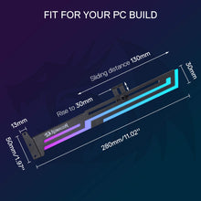 Redragon GCP03 ARGB GPU Support Bracket, 5V 3pin ARGB Graphics Card Holder, Video Card Sag Holder, Adjustable Length and Height Brace Support