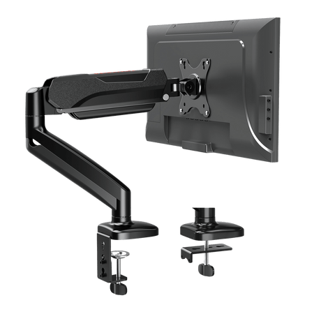 Redragon GMK914 Single Monitor Mount Stand - Gas Spring Adjustable Arms with VESA 75/100mm, 13-32 Inch Screen Compatibility, C Clamp & Grommet Base, Cable Management, 17.6lbs Load Capacity