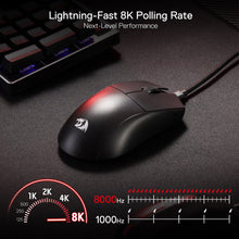 Redragon M996 Wired 8K Gaming Mouse, 42G Ultra-Light 26,000 Max DPI 2.4G Wireless Gaming Mouse w/Ergonomic Natural Grip Build, Full Programmable Buttons, Software Supports DIY Keybinds & DPI