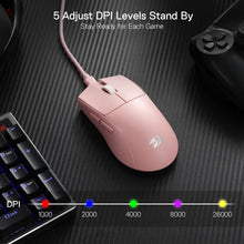 Redragon M996 Wired 8K Gaming Mouse, 42G Ultra-Light 26,000 Max DPI 2.4G Wireless Gaming Mouse w/Ergonomic Natural Grip Build, Full Programmable Buttons, Software Supports DIY Keybinds & DPI