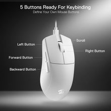 Redragon M996 Wired 8K Gaming Mouse, 42G Ultra-Light 26,000 Max DPI 2.4G Wireless Gaming Mouse w/Ergonomic Natural Grip Build, Full Programmable Buttons, Software Supports DIY Keybinds & DPI