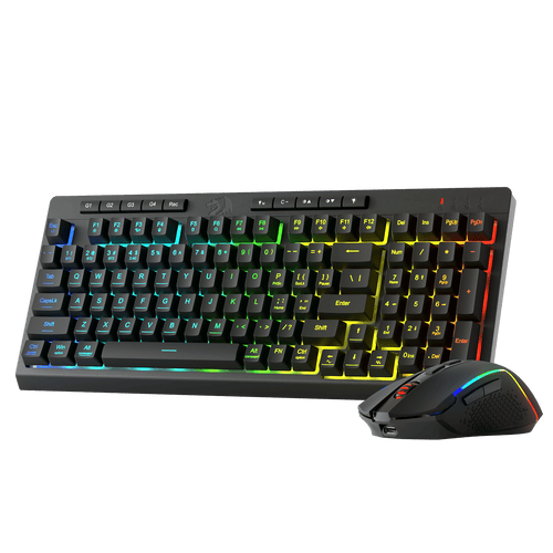 Redragon S142 Wireless Gaming Keyboard & Mouse Combo, 98 Keys K515 PRO Wireless RGB Membrane Keyboard and 4800 DPI Wireless M693 PRO Gaming Mouse Bundle