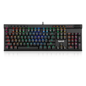 Redragon K580-PRO RGB Backlit Mechanical Gaming Keyboard 104 Keys Anti-ghosting with Macro Keys & Dedicated Media Controls, Onboard Macro Recording (Optical Brown Switches)