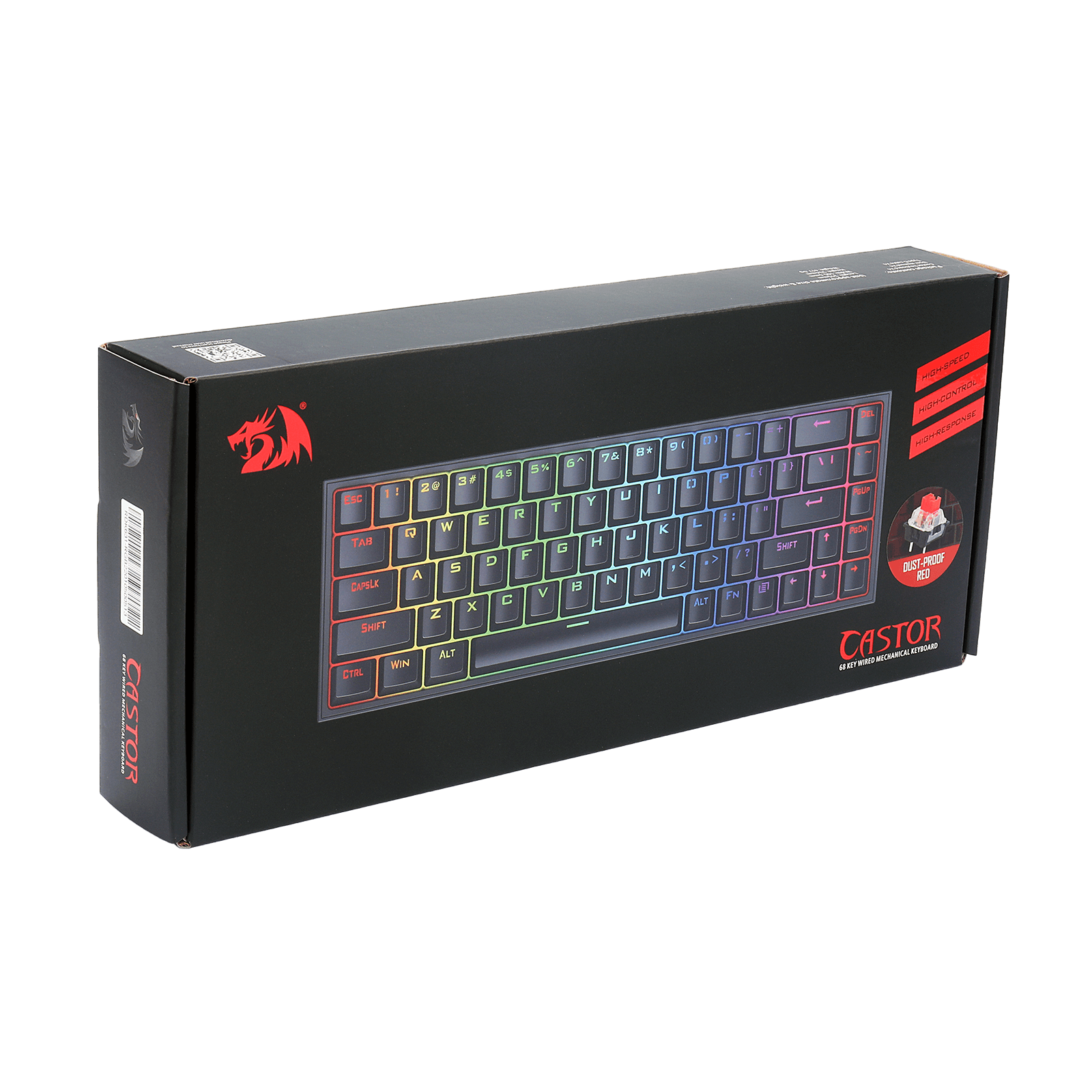 Redragon K631 Castor 65% Wired RGB Gaming Keyboard, 68 Keys Hot