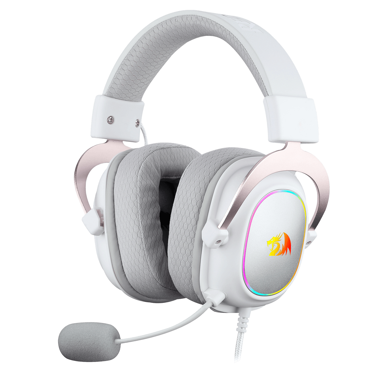 Redragon H510 Zeus-X RGB White Wired Gaming Headset - 7.1 Surround Sou ...