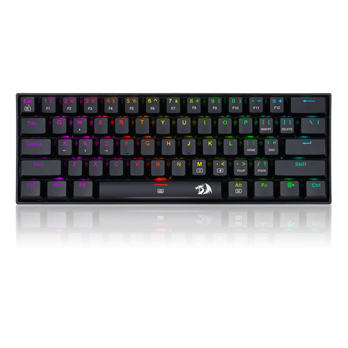 Redragon K630RGB Gaming Mechanical Keyboard 61 Keys Compact Mechanical Keyboard, Pro Driver Support