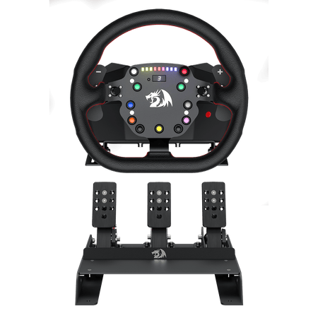 Redragon GT-32 Racing Wheel and Floor Pedals, Real Force Feedback Car –  REDRAGON ZONE