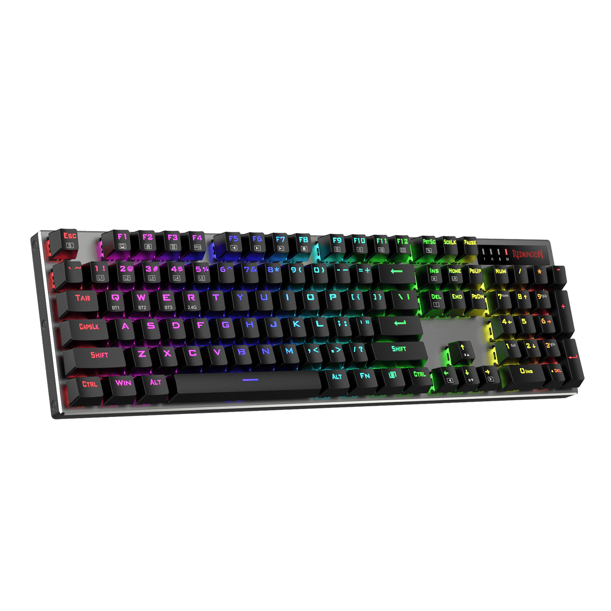 Redragon K556 PRO Upgraded Wireless RGB Gaming Keyboard, BT/2.4Ghz Tri ...